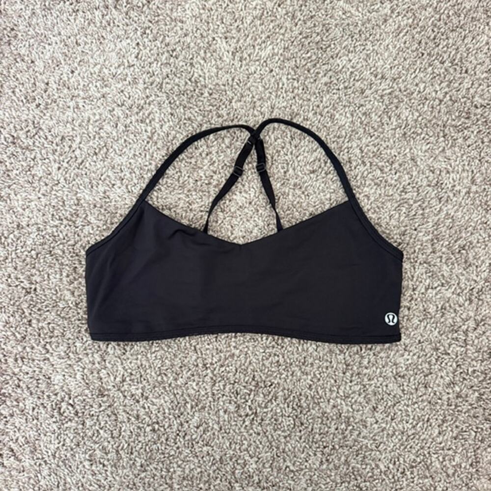 Lululemon 10 Hot Spell Bra Black Women M Adjustable Straps Yoga Athletic Gym